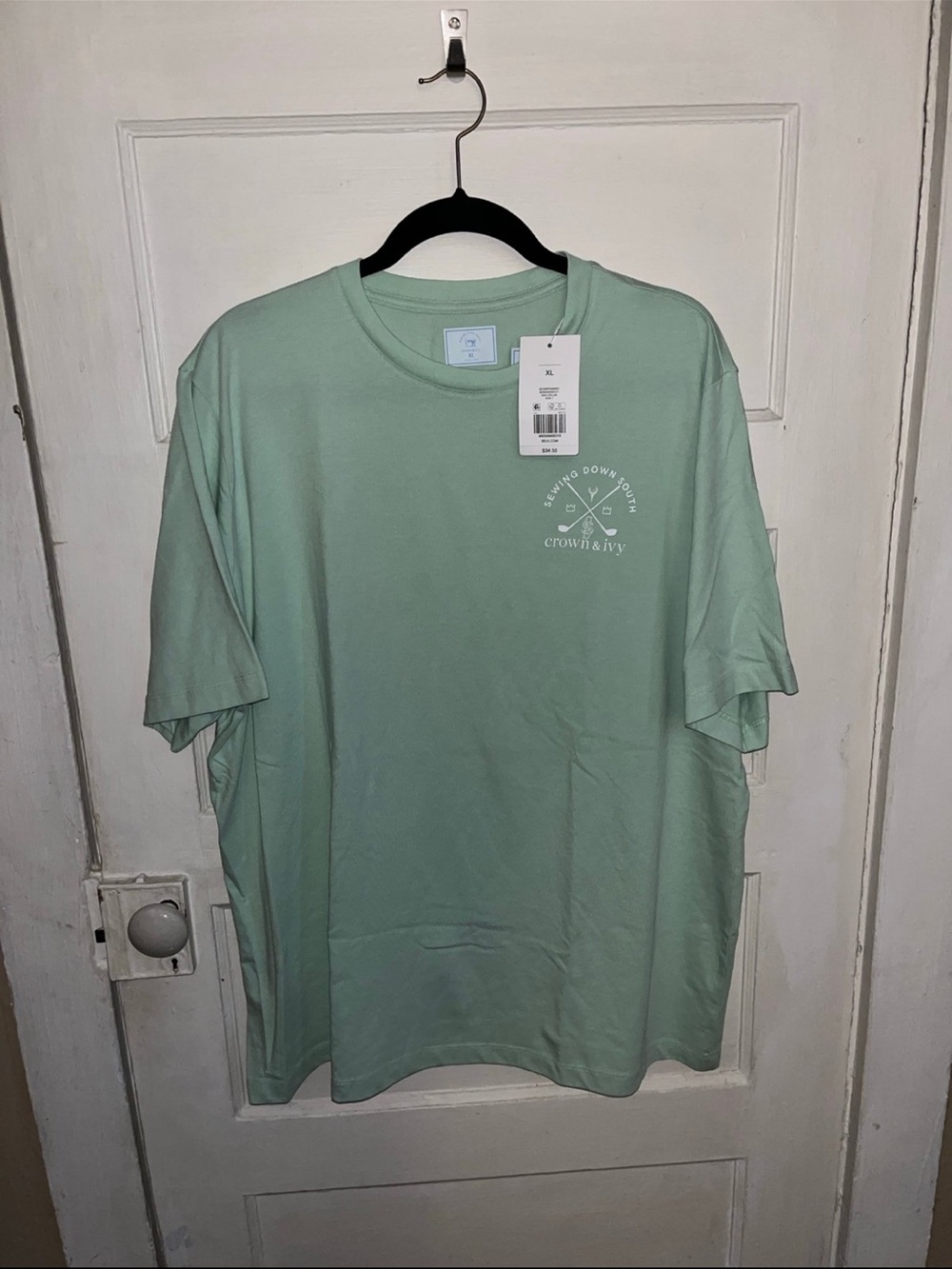 crown & ivy Mint Green Short Sleeve Graphic Tee